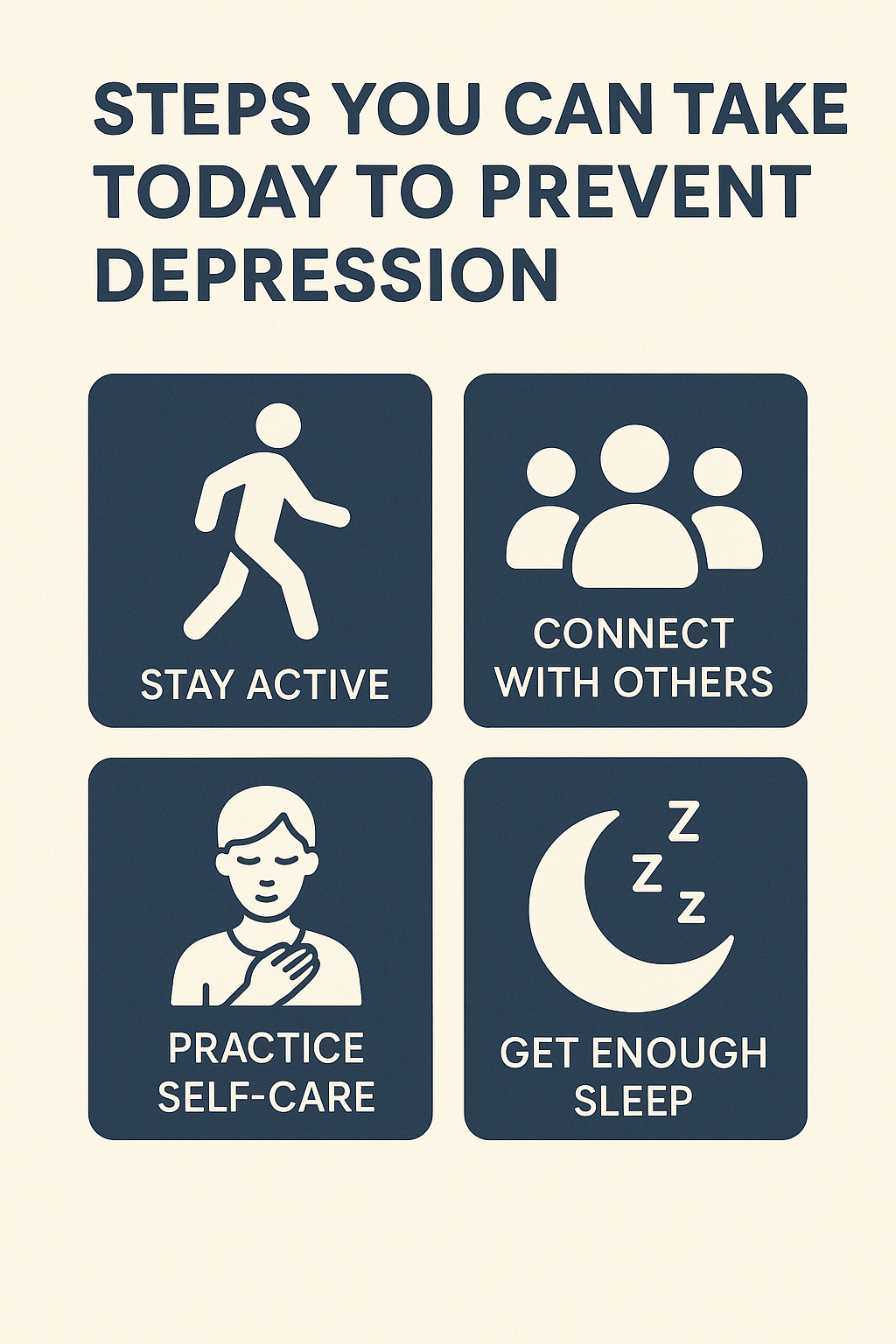 Stappen die u vandaag kunt nemen om depressie te voorkomen